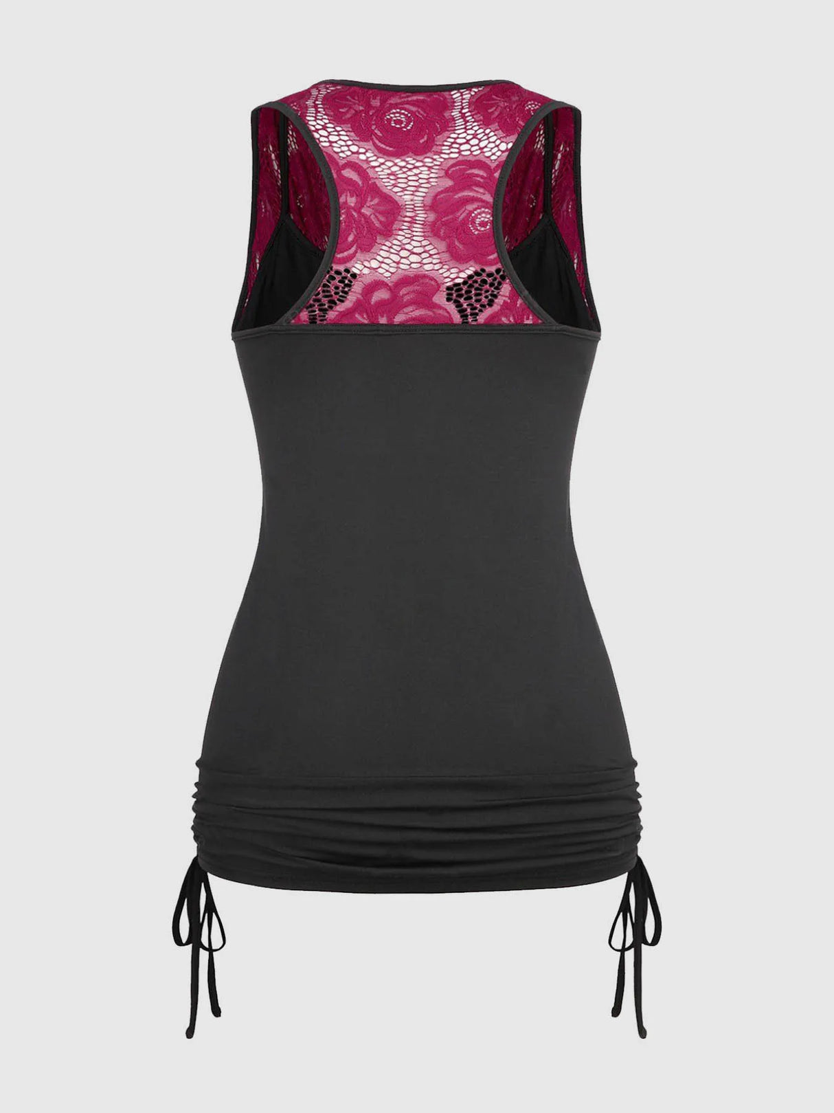 Plus Size Lace Ruched Pant Set