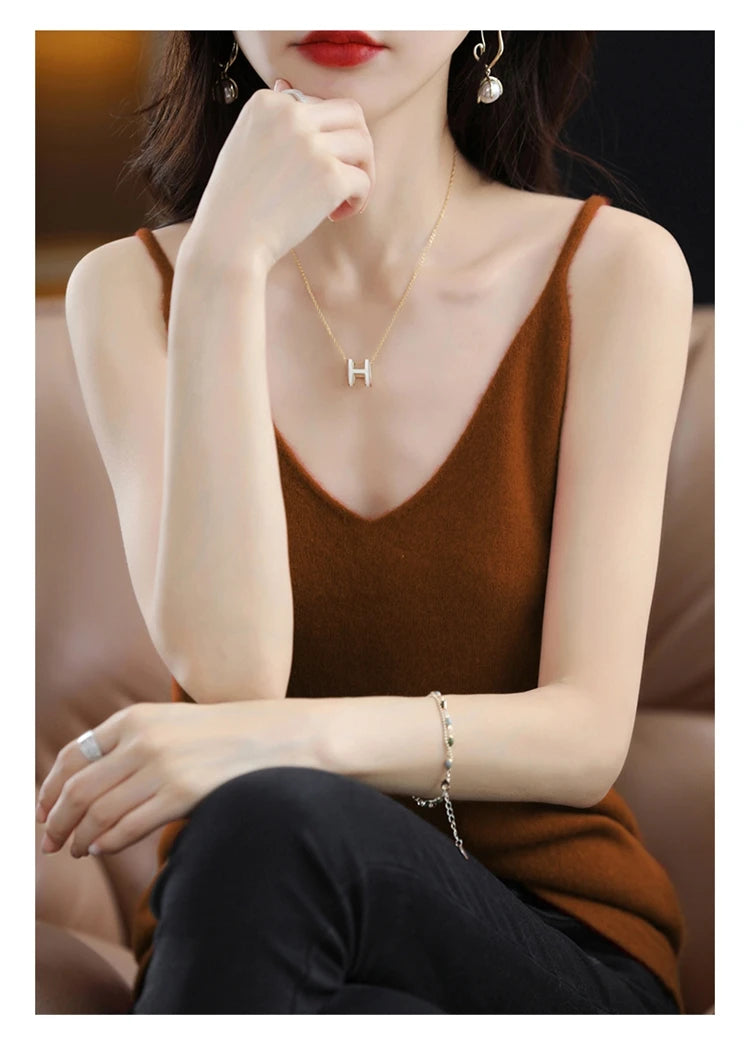 Knitted Summer V-Neck Tank