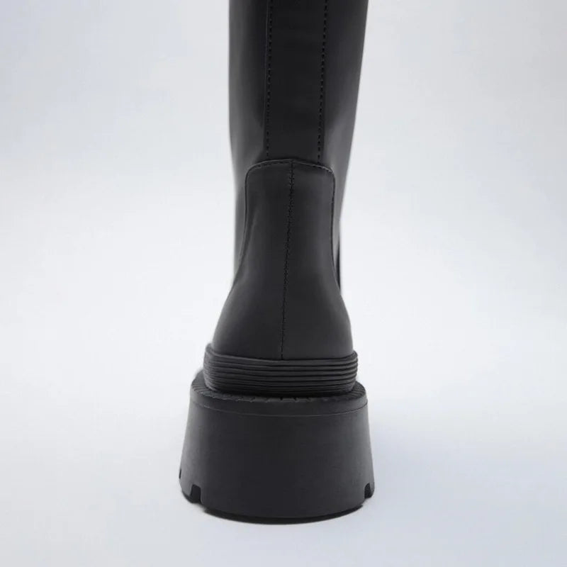 Women Punk Boots – 2025 Knee-High