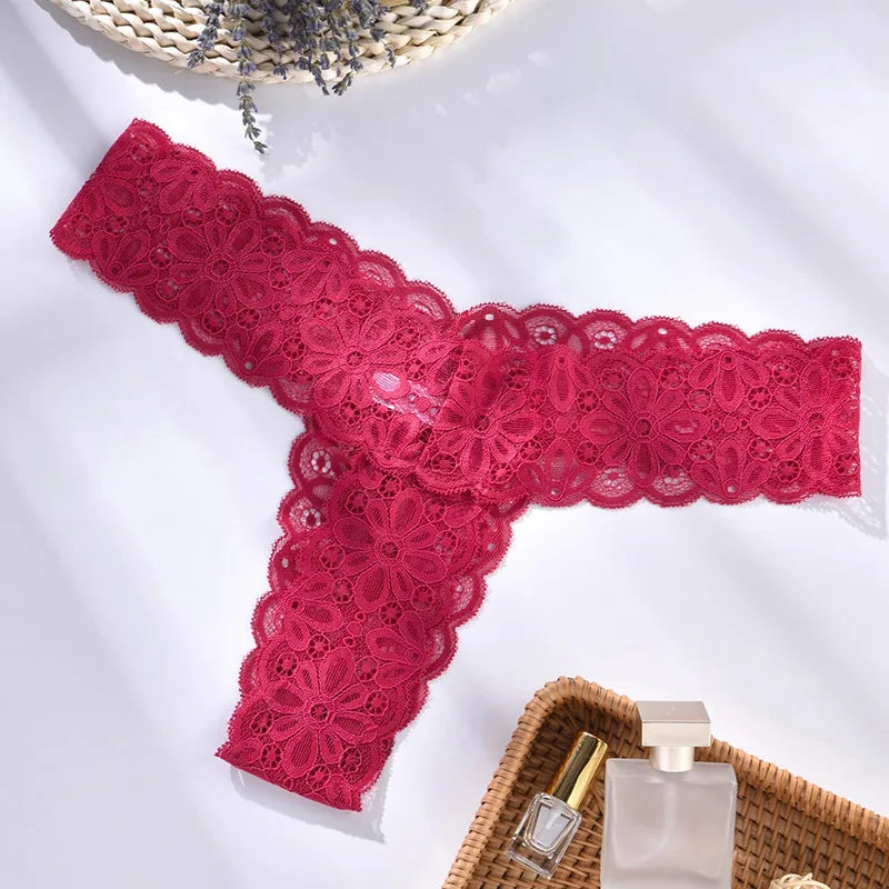 Women Rhinestone Thong Panties