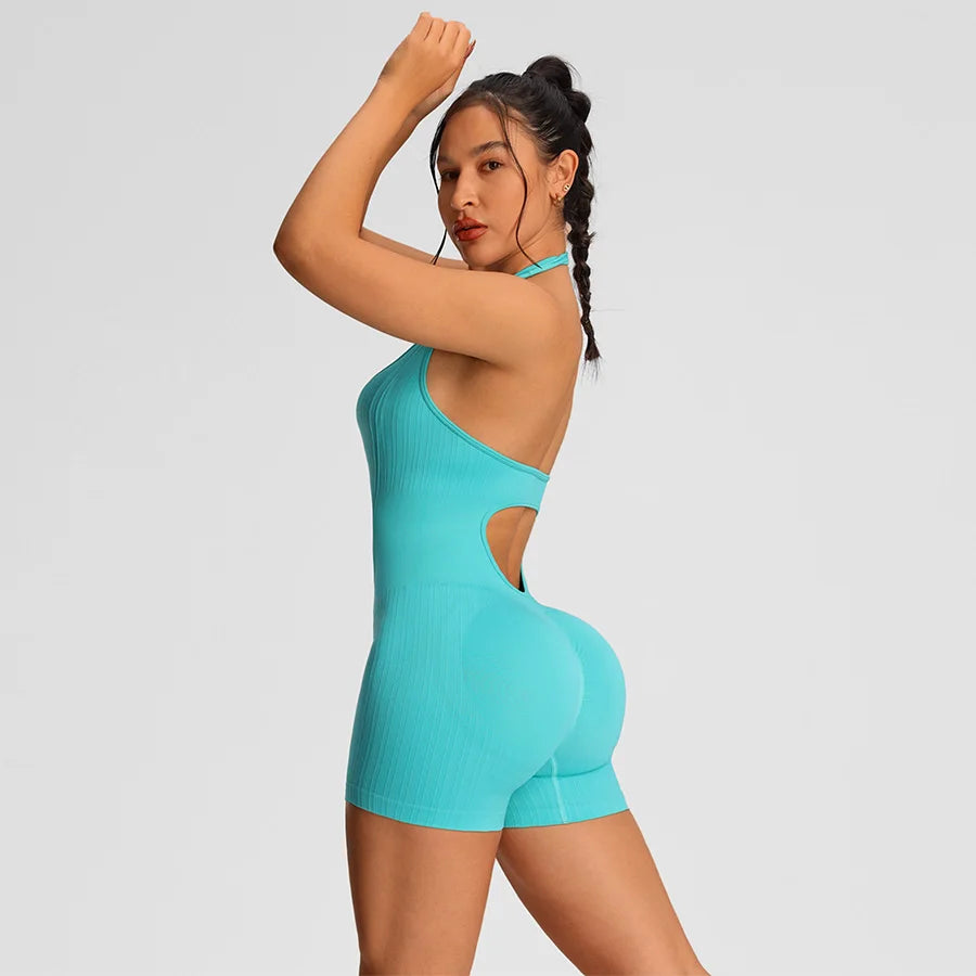 FitZora™ – Sports Gym Fitness Romper (Stretchy, Sleek & Performance-Ready)