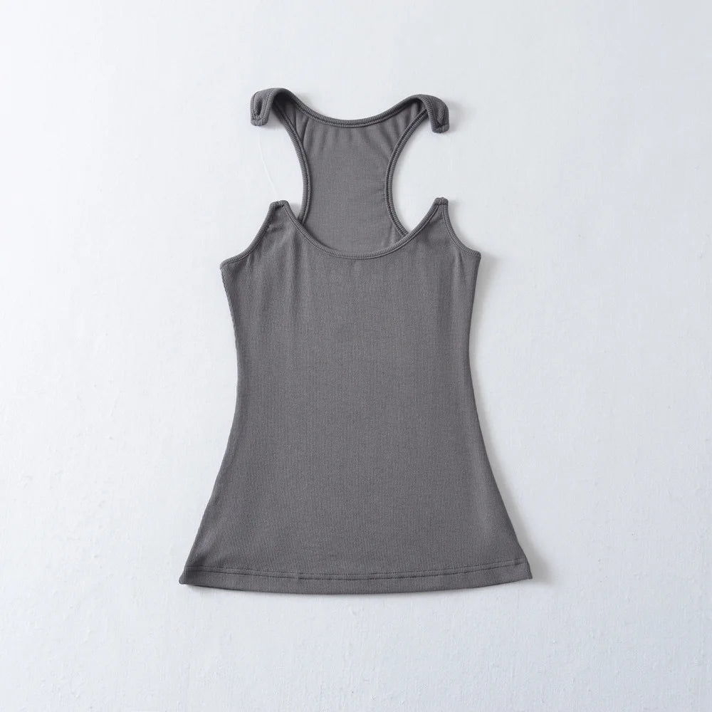 Women Ribbed Strap Tank Top