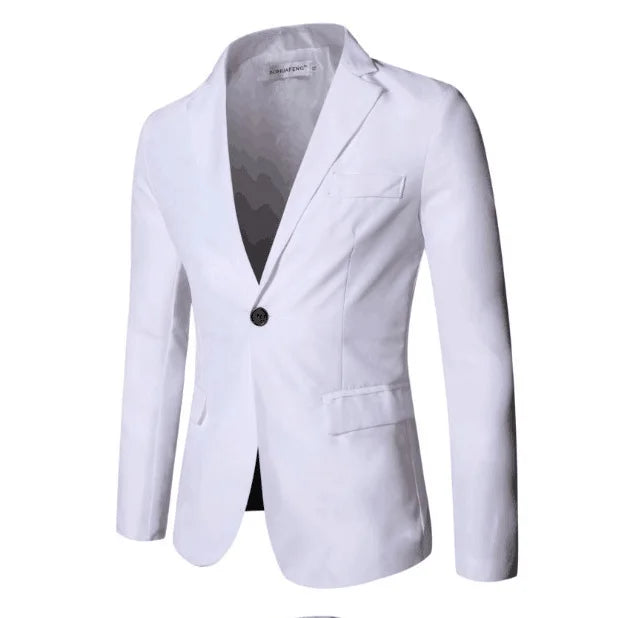 Men Slim Fit Business 2-Piece Suit