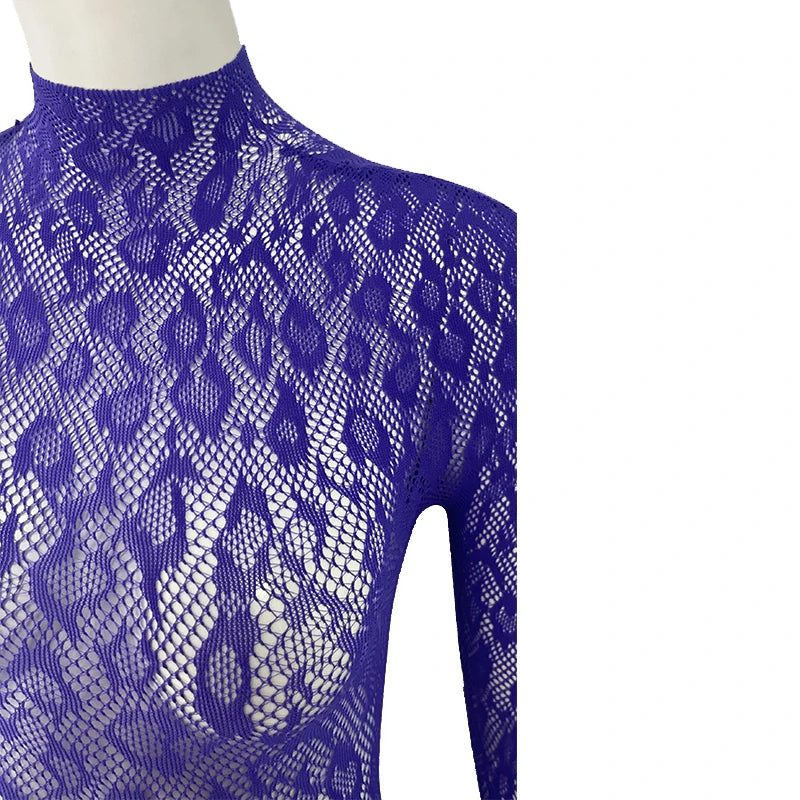 Velvexa™ – Lace Fishnet Night Club Bodysuit (Daring, Sultry & Statement-Making)