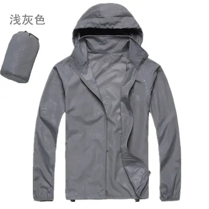 Women Lightweight Waterproof Hooded Windbreaker