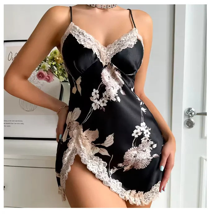 Women Satin Backless Nightdress