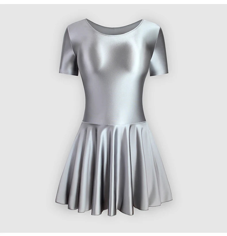 Women Satin Sports Ballet Skirt
