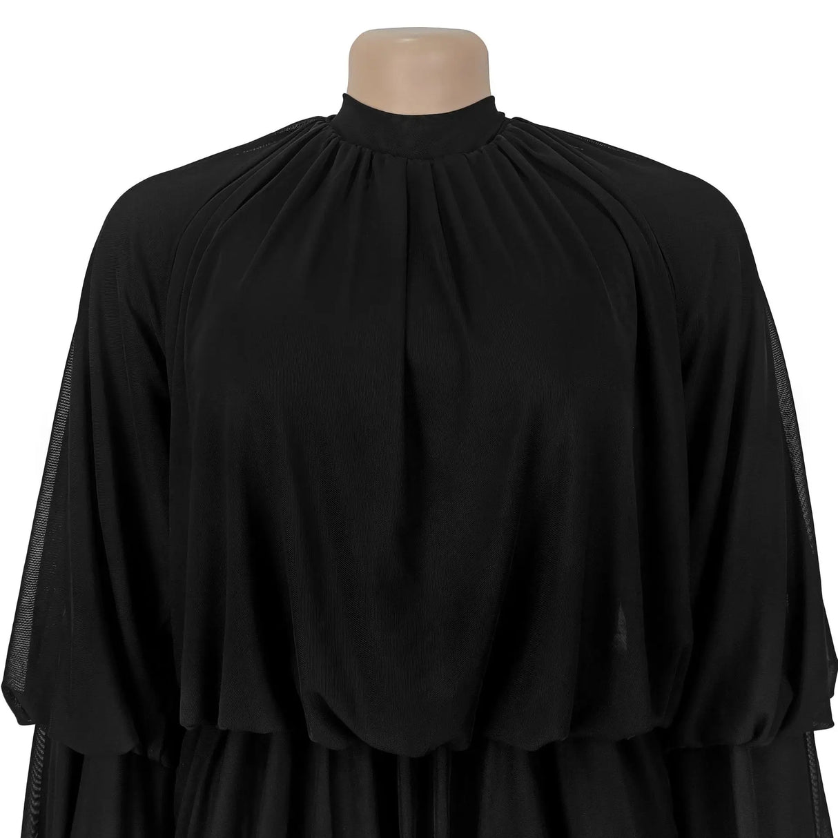 SculptEase™ – Ruched Flare Sleeve Bodycon Jumpsuit (Stretchy, Elegant & Curvy-Fit)