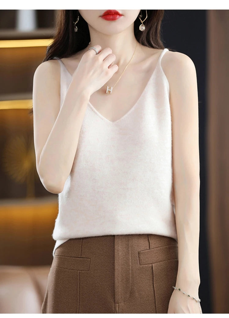 Knitted Summer V-Neck Tank