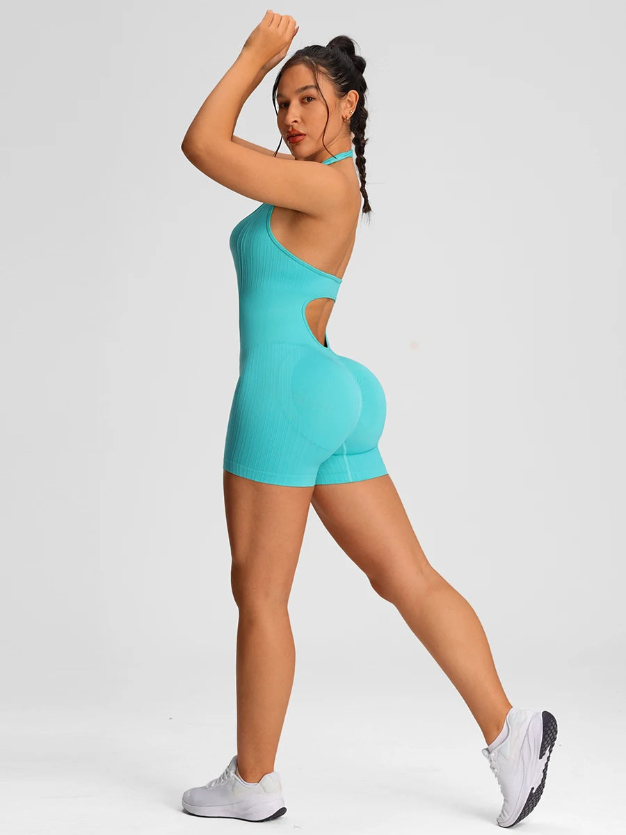 FitZora™ – Sports Gym Fitness Romper (Stretchy, Sleek & Performance-Ready)