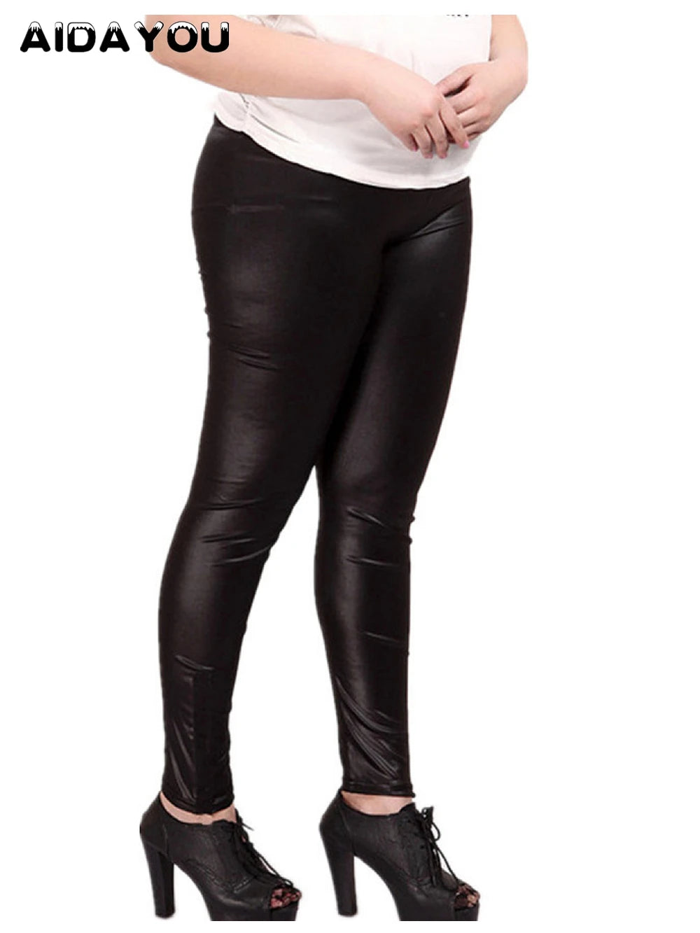 Women’s Plus Size Faux Leather Leggings