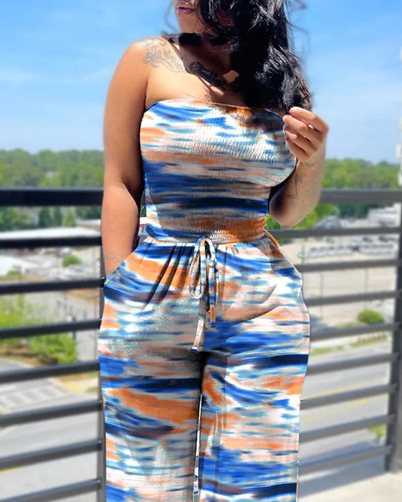 DotBella™ – Polka Dot Off Shoulder Jumpsuit (Playful, Retro & Summer-Ready)