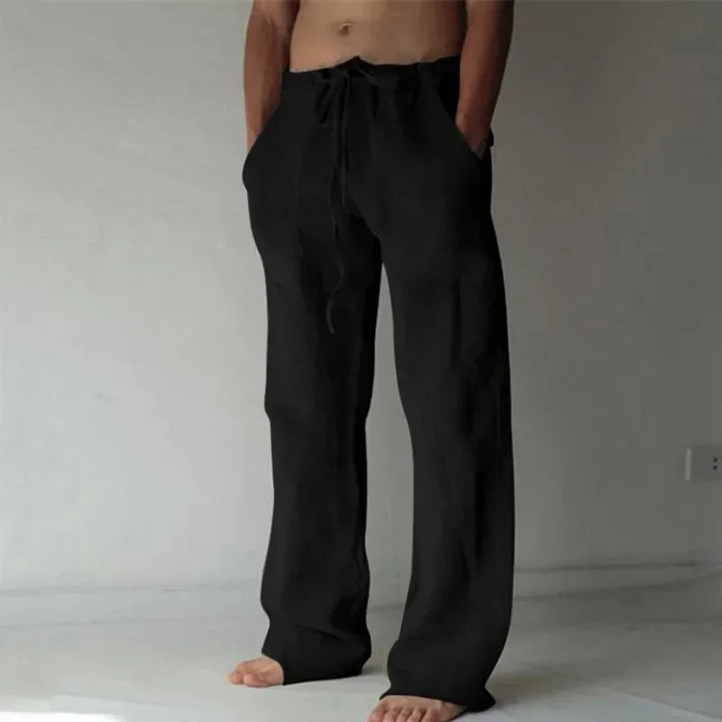 Men Cotton Linen Jogger Pants