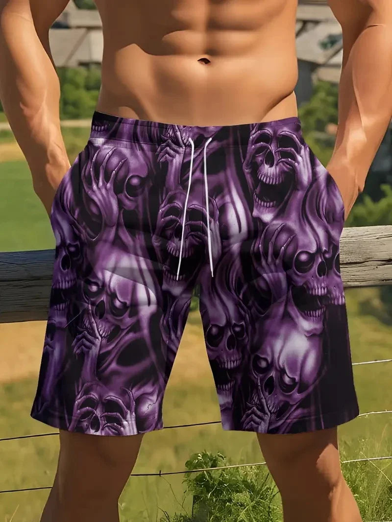 Men 3D Print Beach Shorts