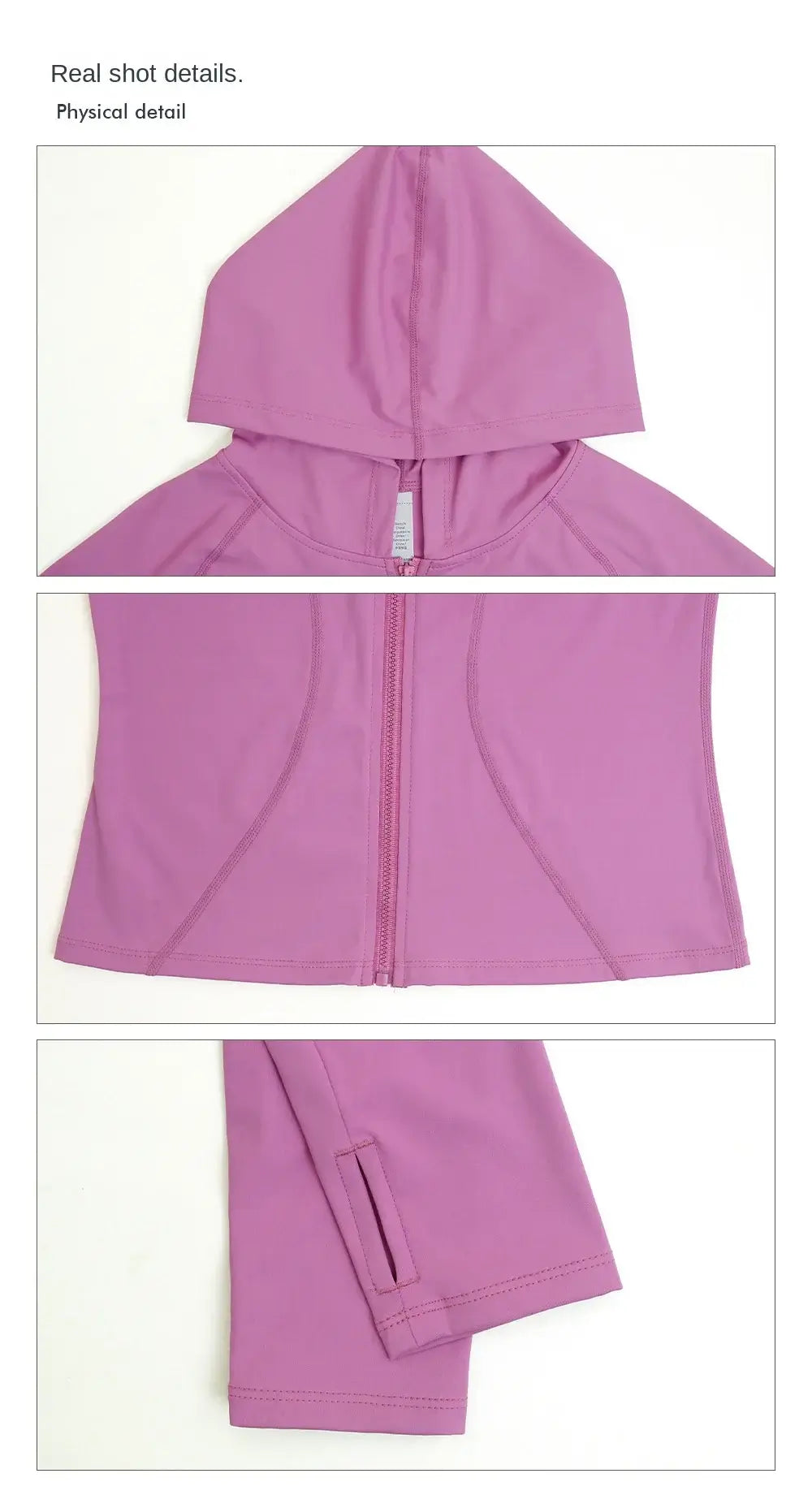 Women Slim Fit Hooded Fitness Jacket