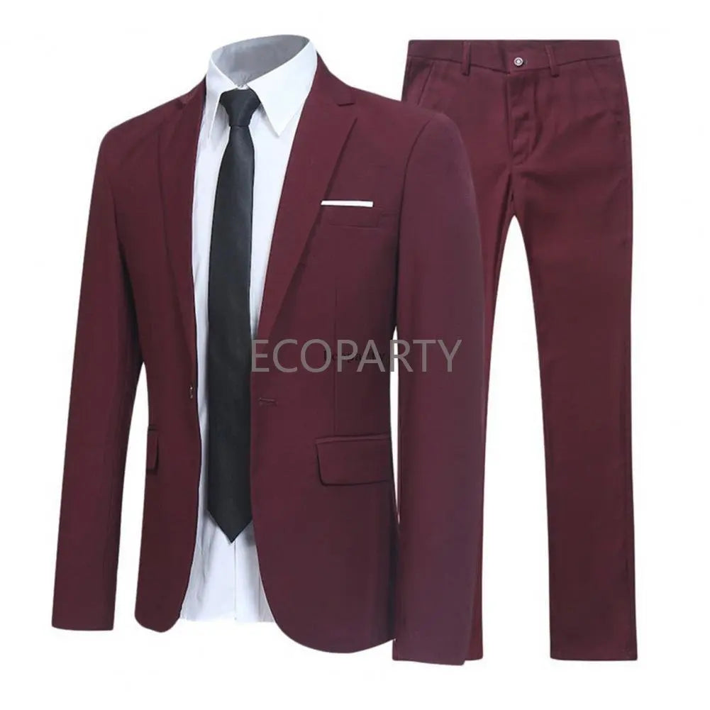 Men Slim Fit Business Dress Suit