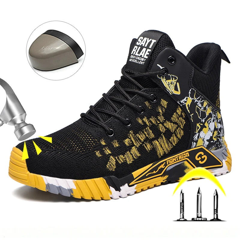Men High Top Work Safety Boots