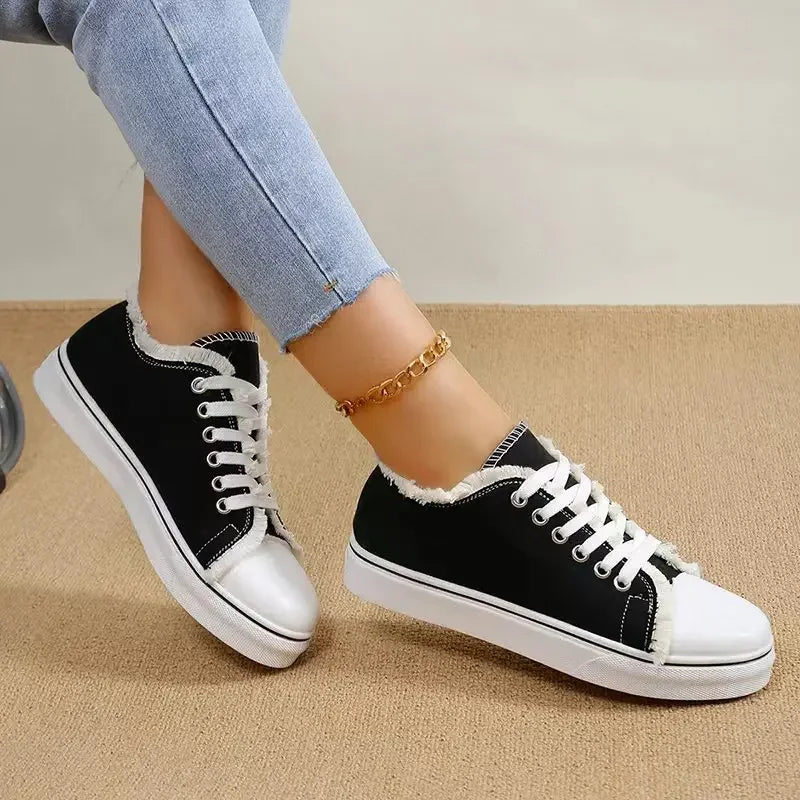 Women Canvas Shoes Low Cut Fashion Sneakers