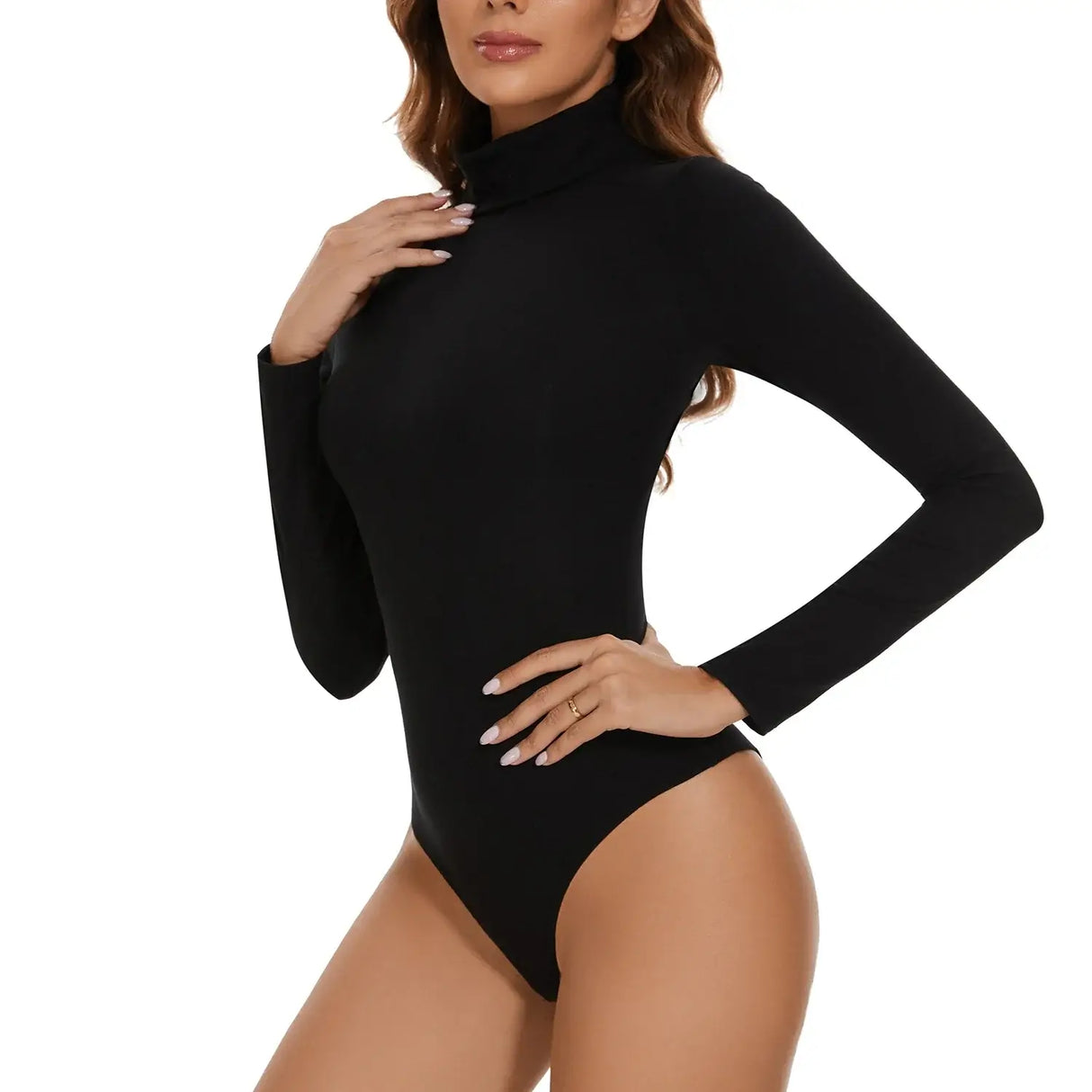 Women High Neck Long Sleeve Bodysuit