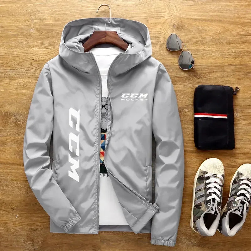 Men Lightweight Hooded Casual Jacket