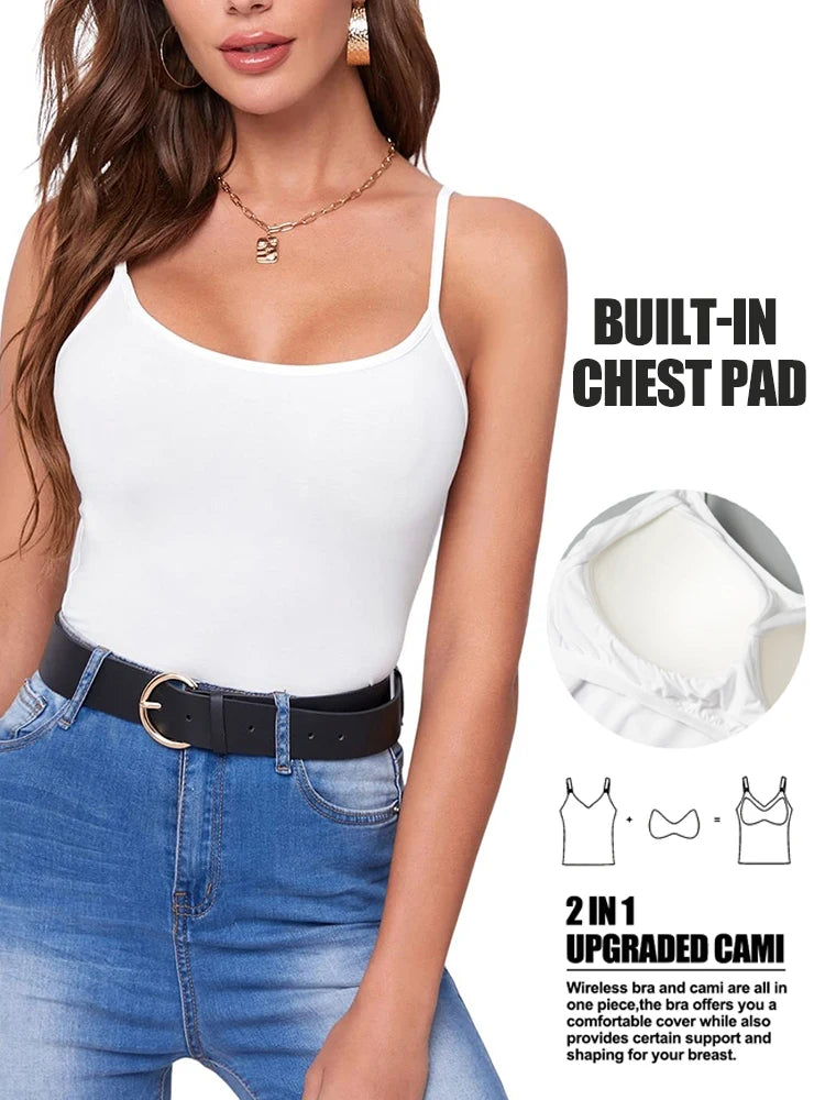Breathable Yoga Camisole with Chest Pad