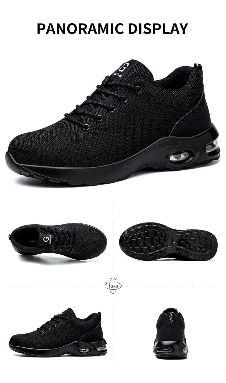 Unisex Breathable Steel Toe Safety Shoes