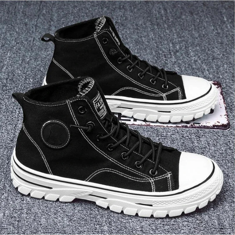 Men’s High-Top Skateboarding Canvas Shoes