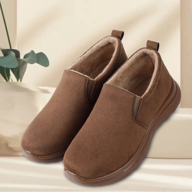 Women Snow Ankle Boots – Anti-Slip Plush Leather Winter Footwear