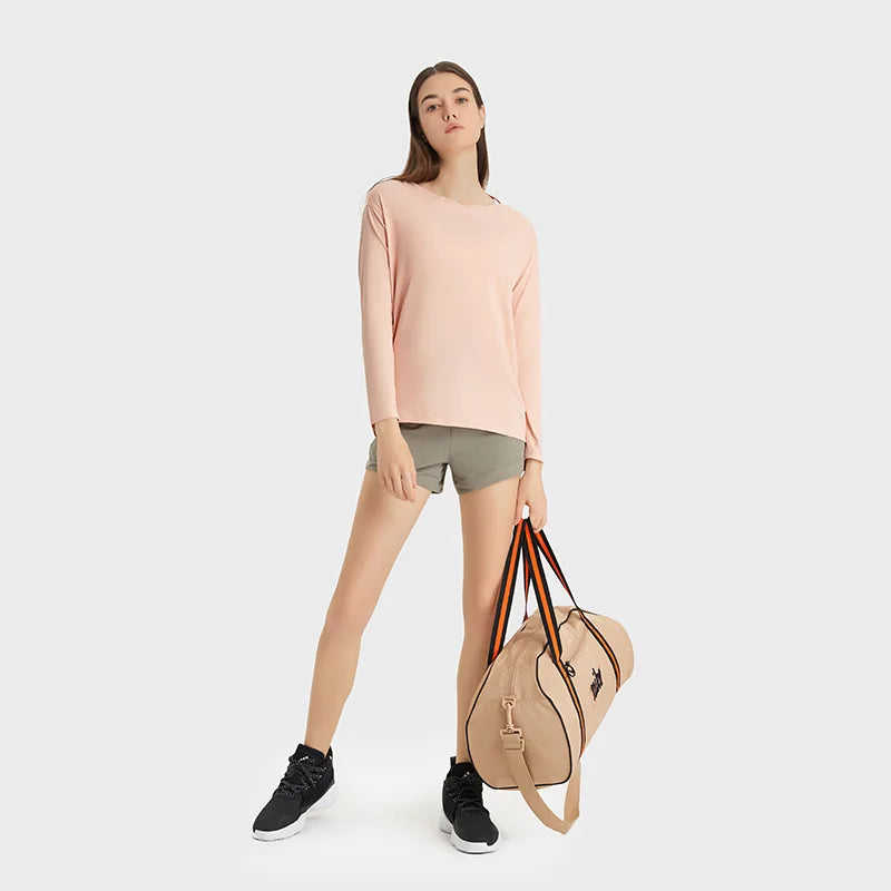 Women's Long Sleeve Yoga Shirt – Quick-Dry Loose Running Training Top