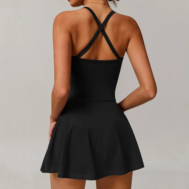 Women Tennis Dress with Shorts