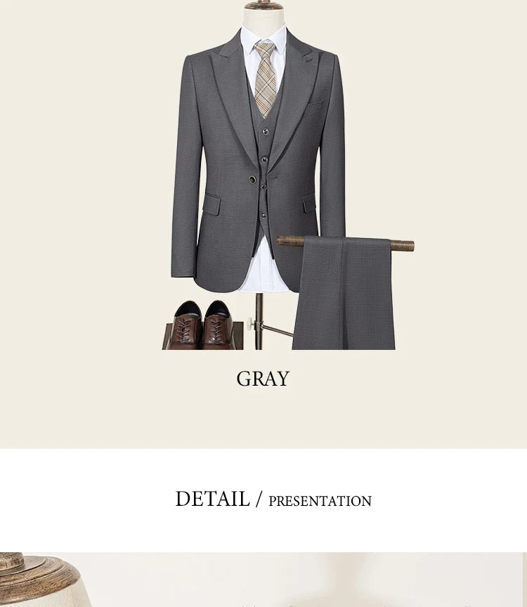 Men Slim Fit Green Summer Suit