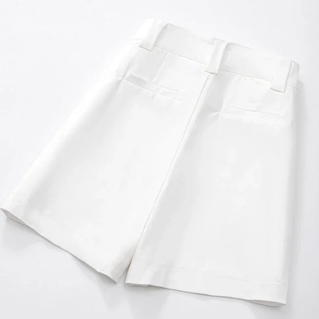 Women's High Waist Linen Shorts