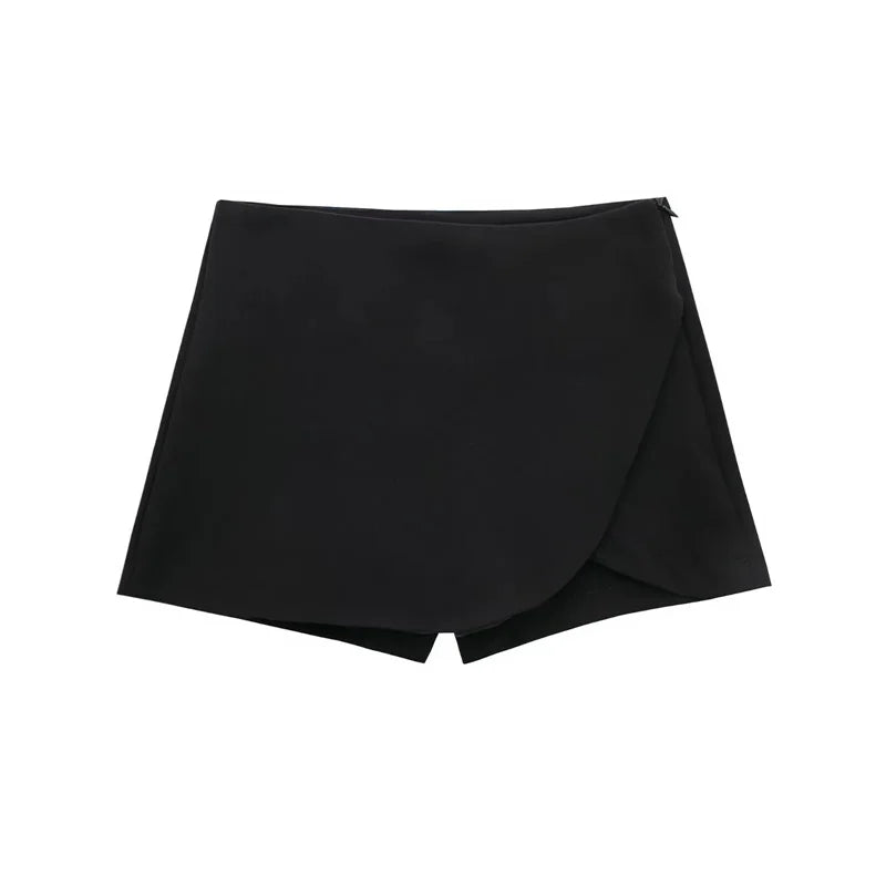 Women Asymmetrical Skort Shorts