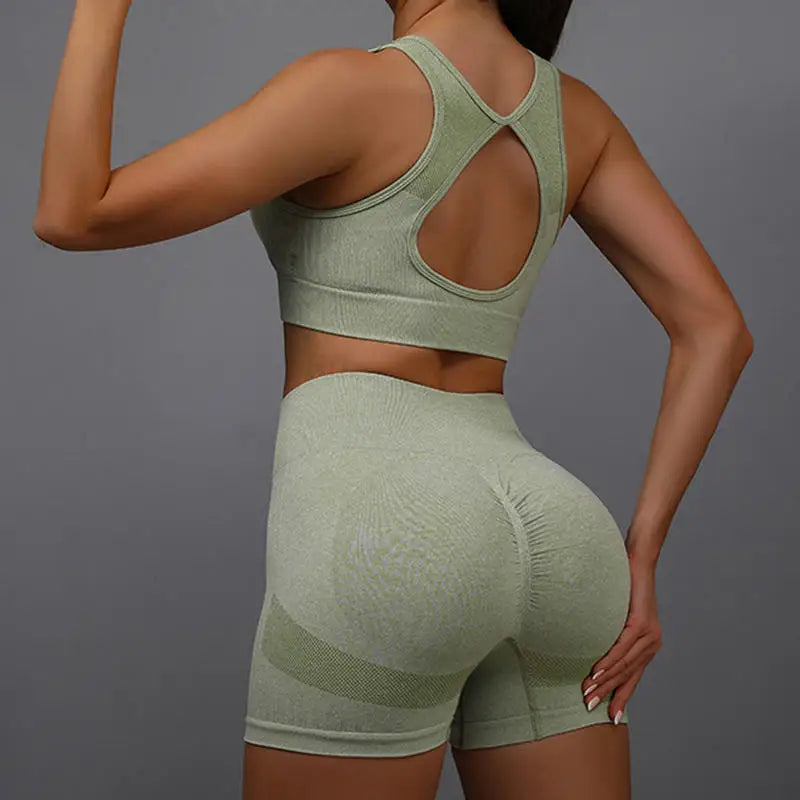 Women Yoga Vest & Shorts Set