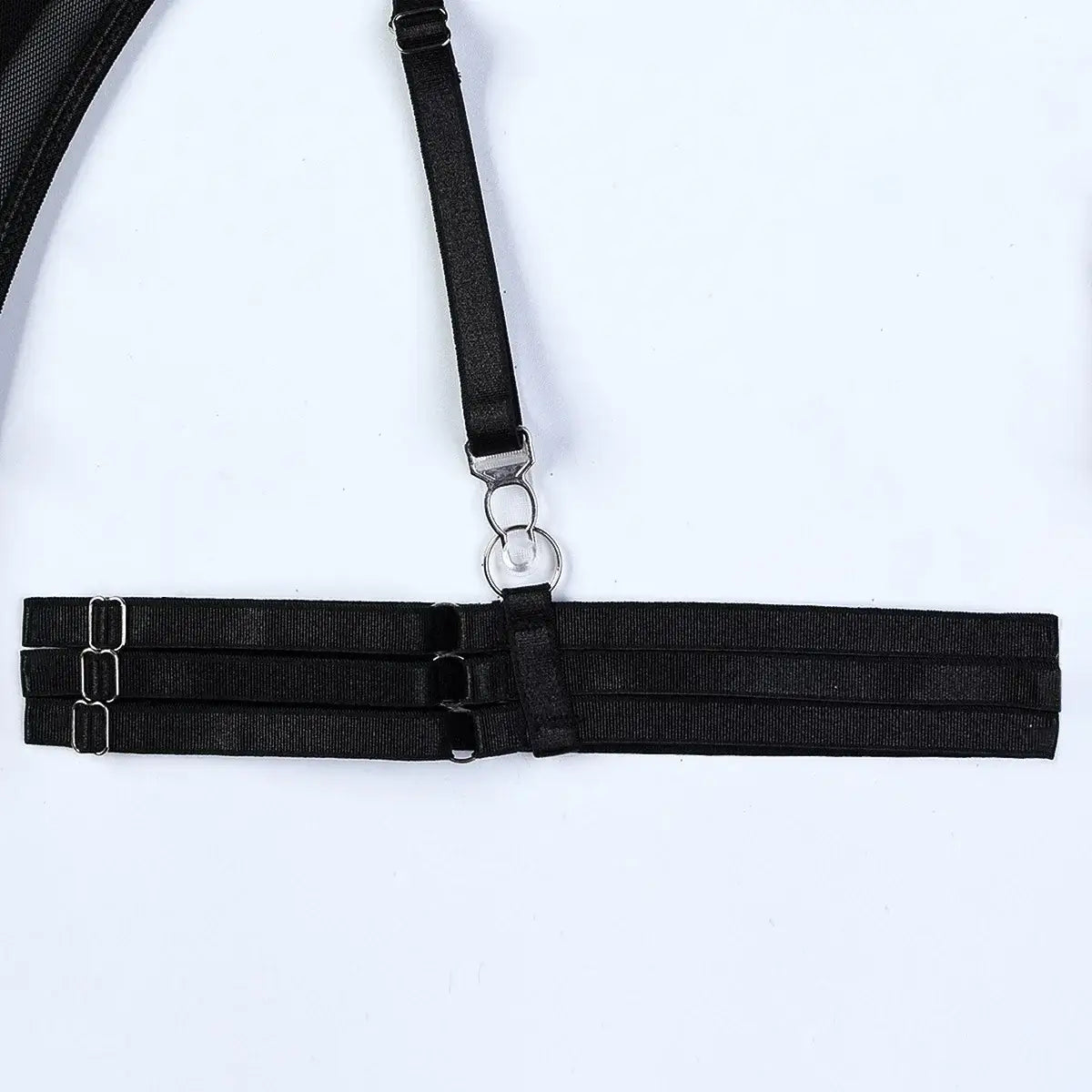 Women Mesh Splicing Suspender Jumpsuit