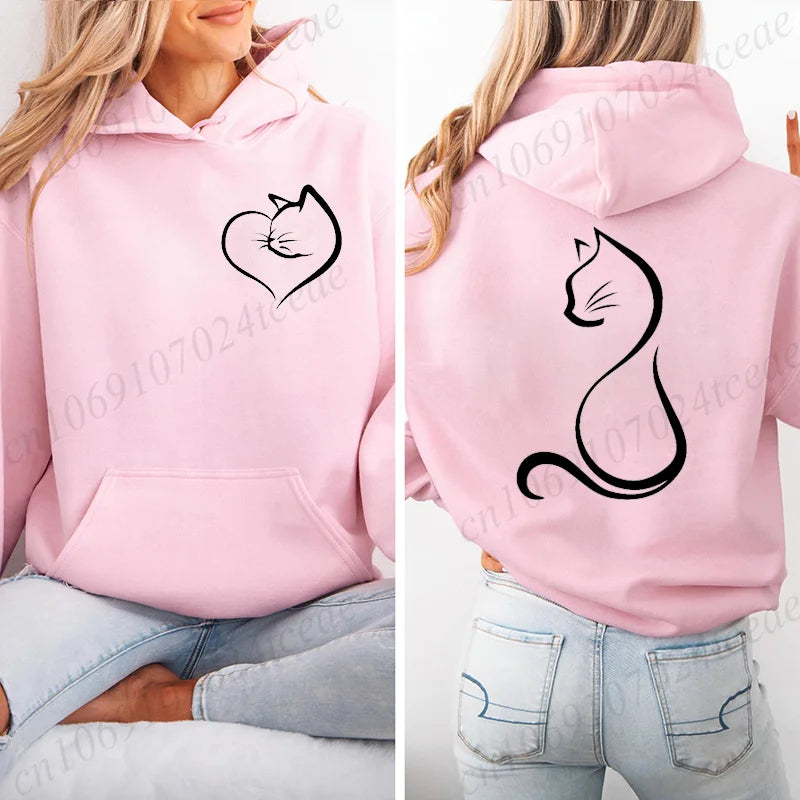 Women's Cat Lover Fleece Sweatshirt