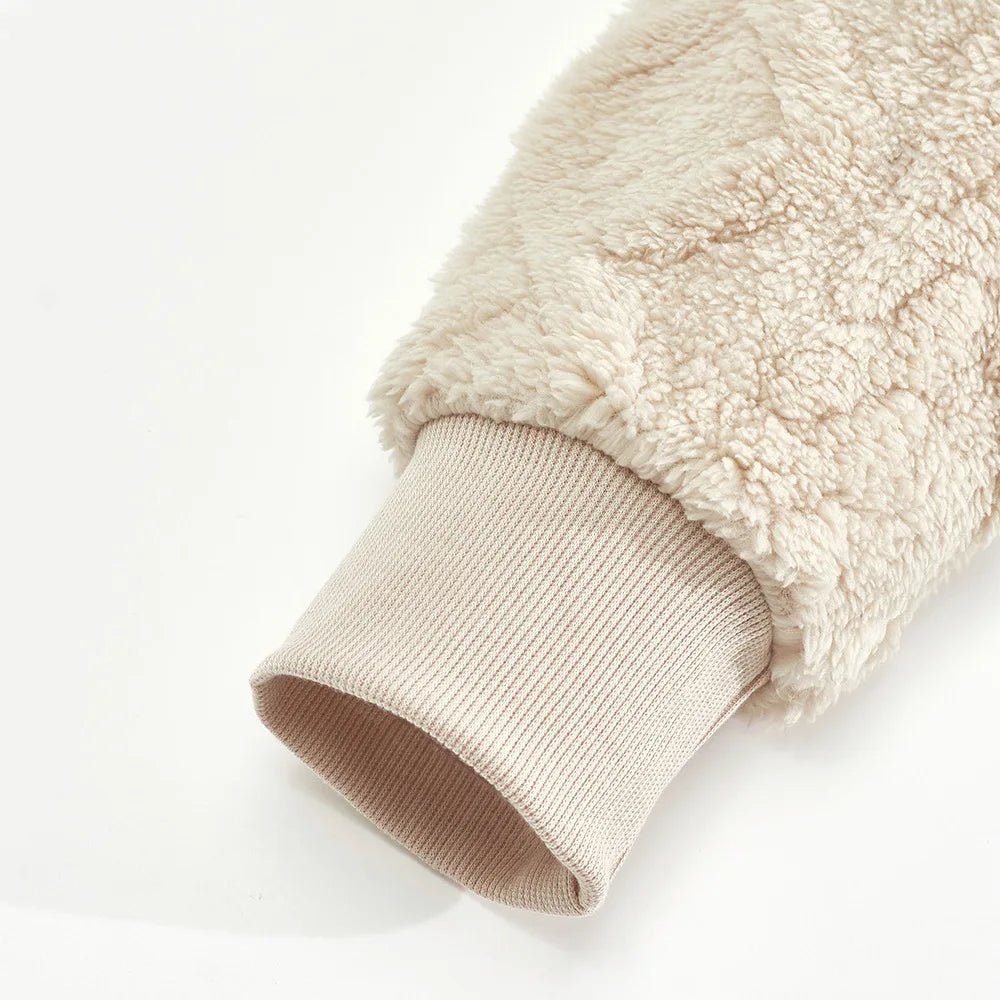 Men Velvet Hooded Pullover Sweater