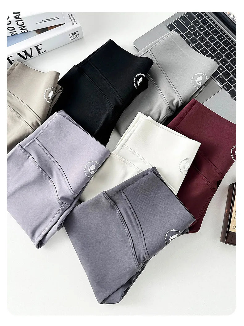 Women High Waist Push Up Sharkskin Leggings