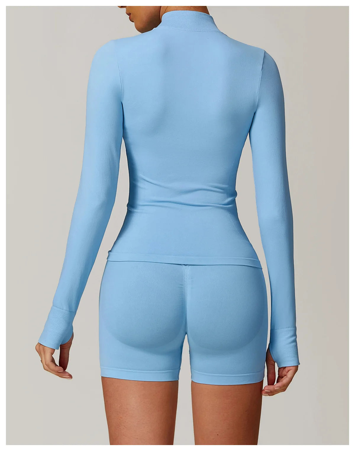 Seamless Women's Long Sleeve Yoga Jacket – Windproof Running Sports Top