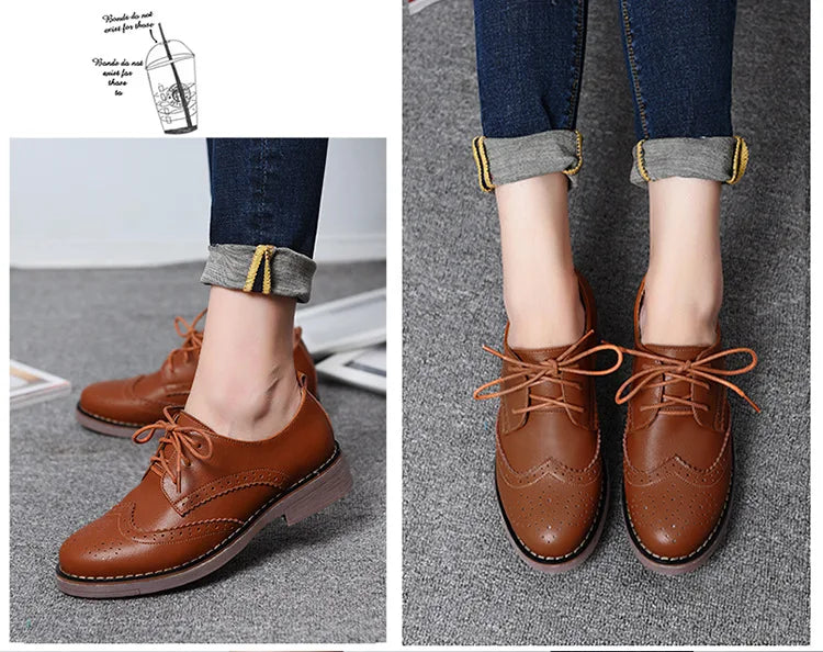 Women Brogue Flats – 2025