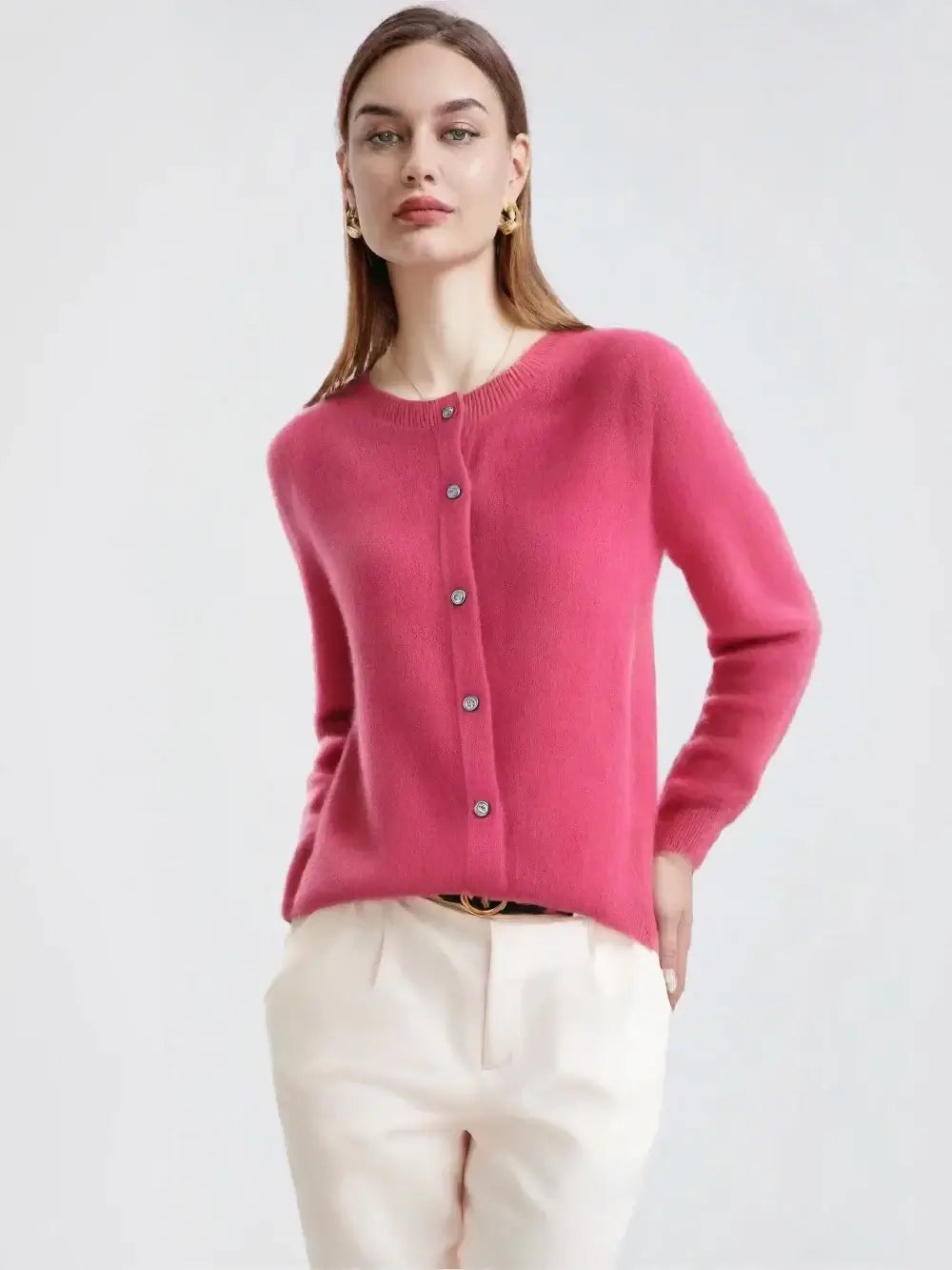 Women Merino Wool Cashmere Cardigan