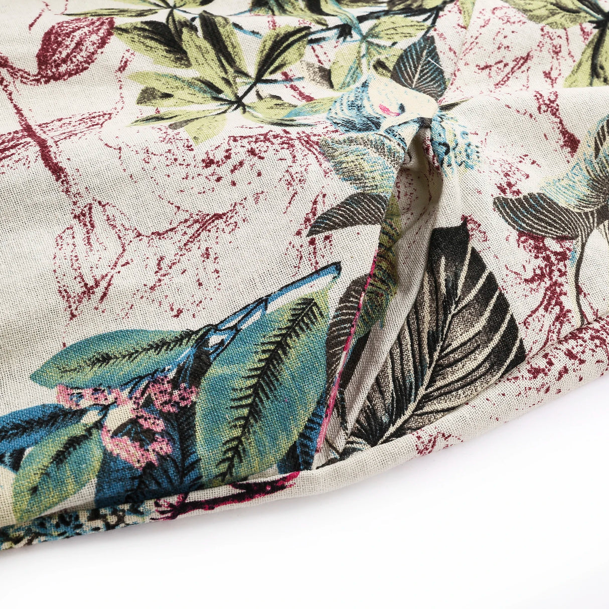 FloraLoom™ – Floral Cotton Linen Jumpsuit (Natural, Breezy & Soft-Touch)