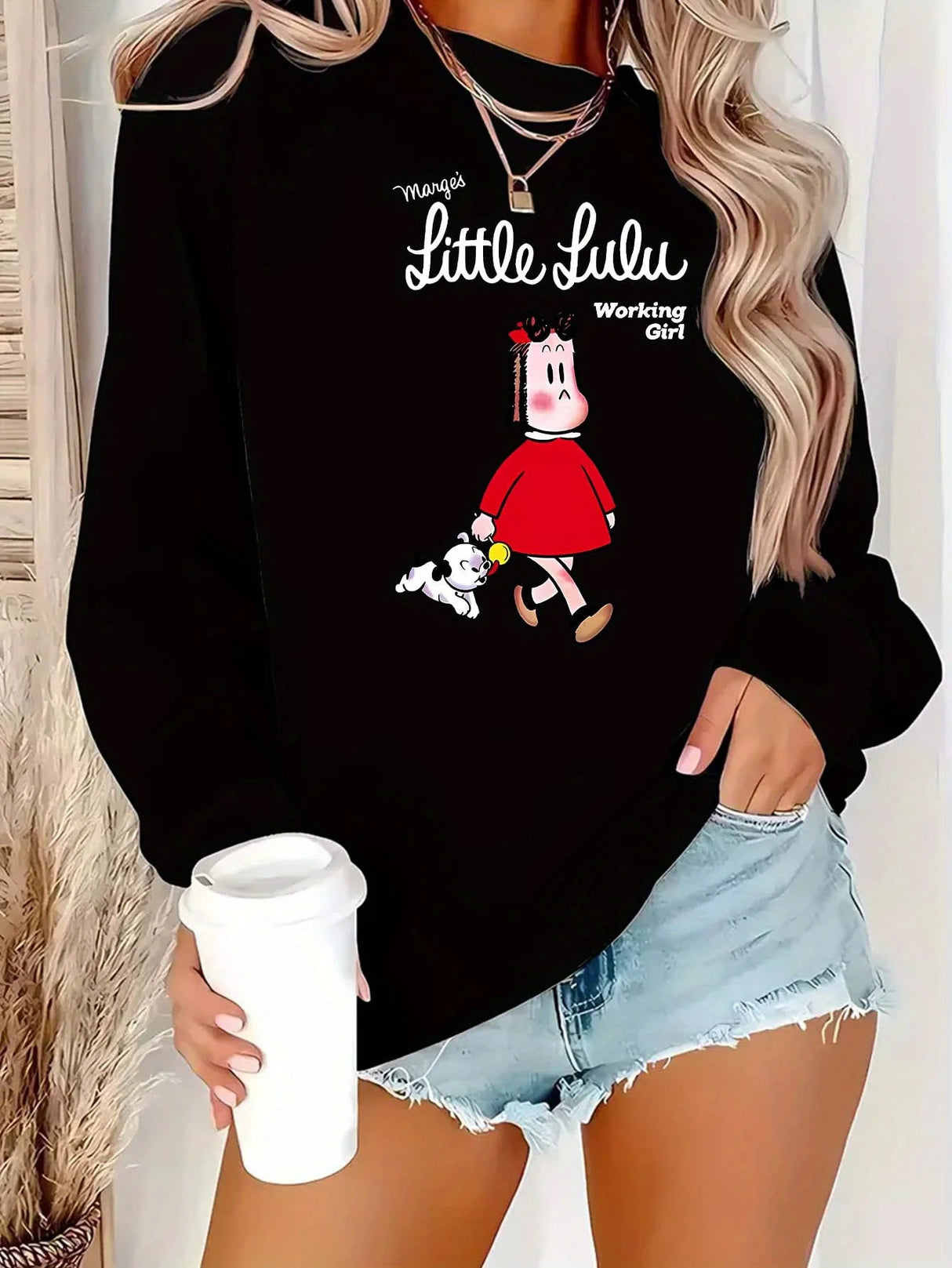 Work Girl Winter Sweatshirt