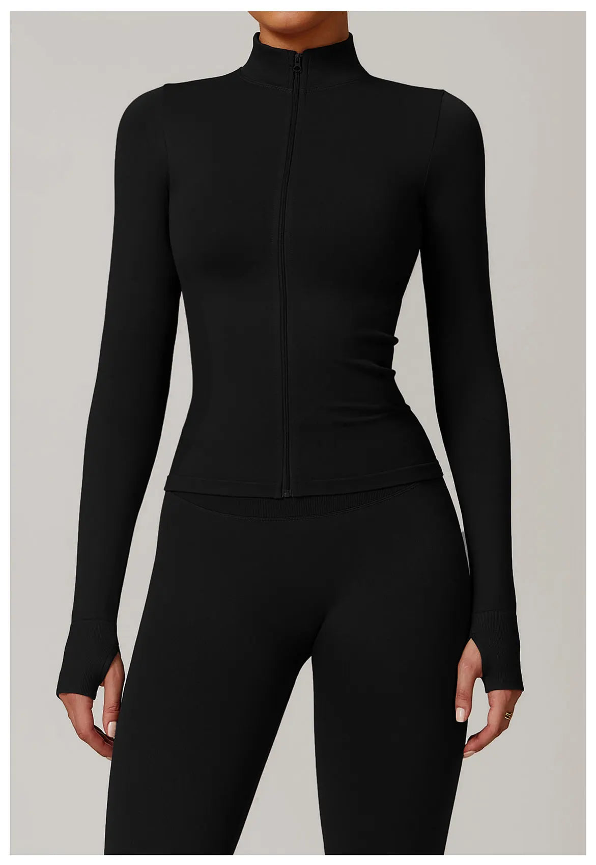 Seamless Women's Long Sleeve Yoga Jacket – Windproof Running Sports Top