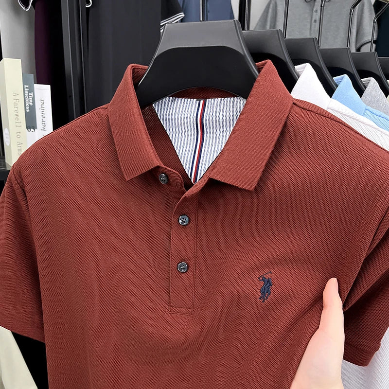 Men Cotton Embroidered Polo Shirt