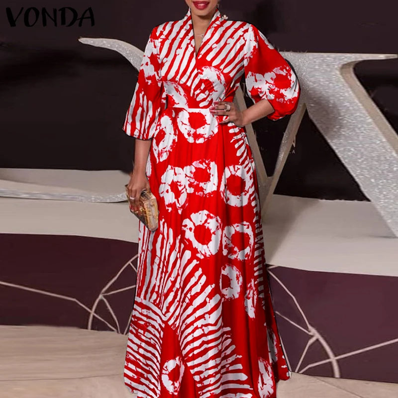 Women Printed Boho Maxi Dress