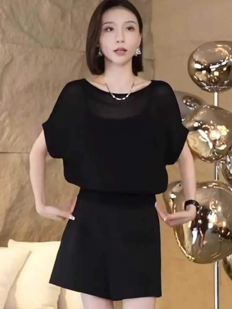 Women's Hollow Back Ice Silk Sweater