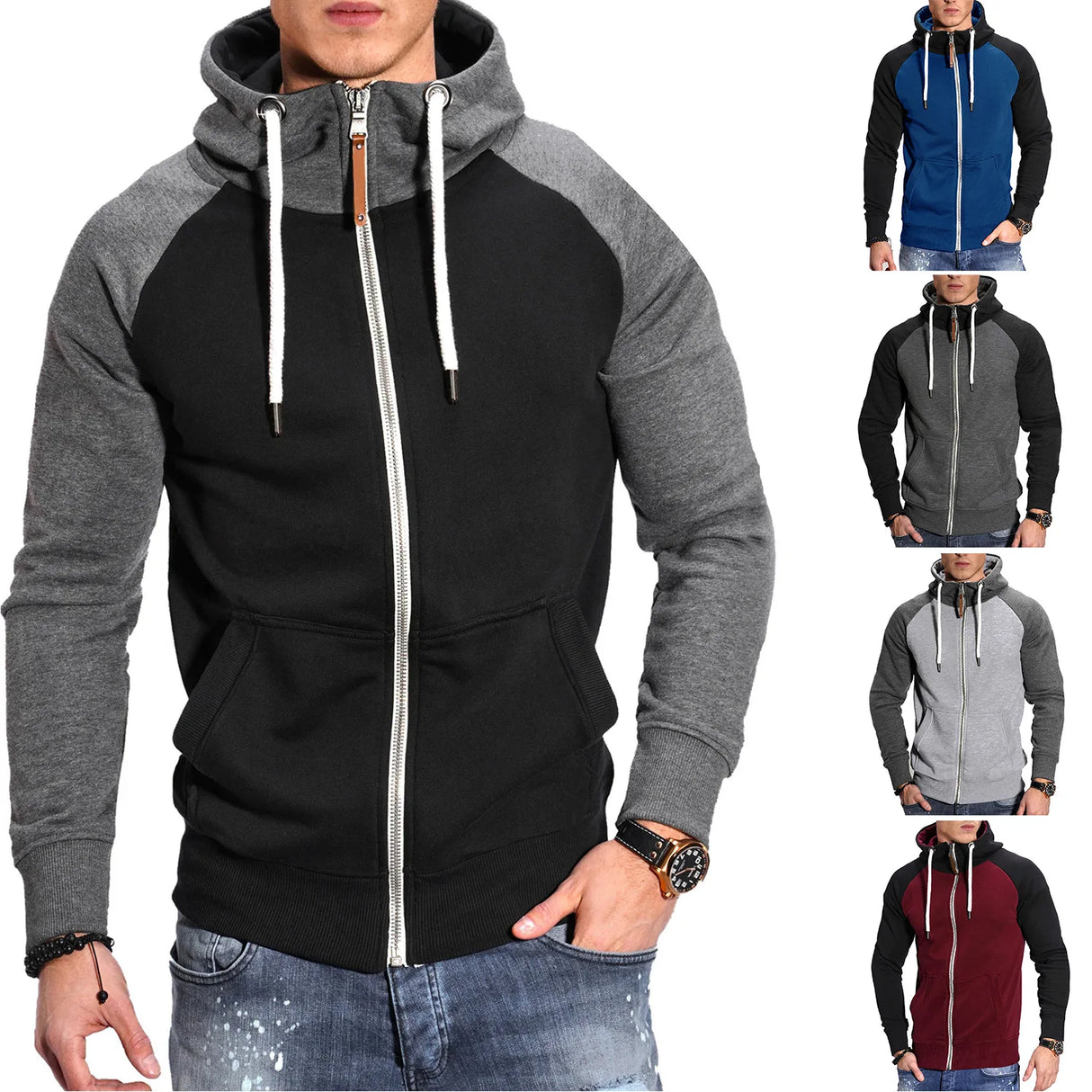 Men’s Zipper Hooded Sweatshirt