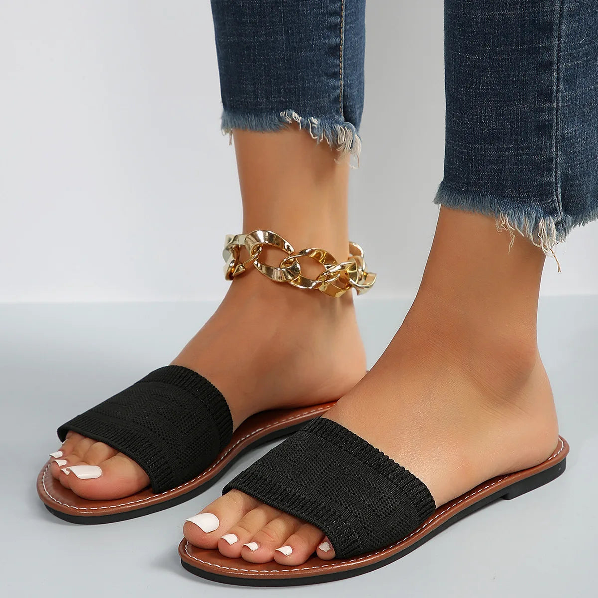 Women Luxury Flat Sandals Designer Slides