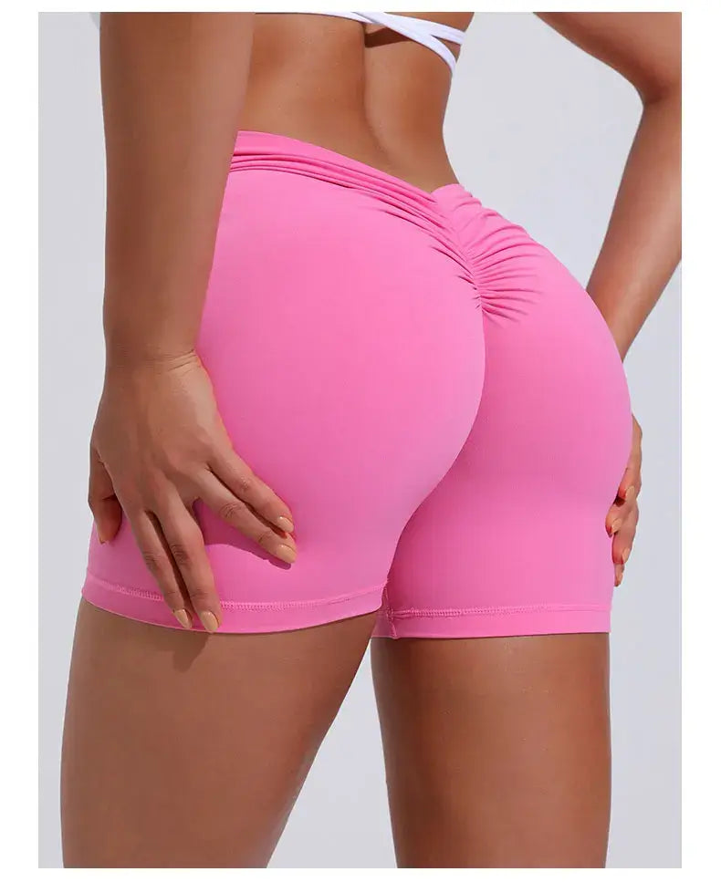 Women V Curve Push Up Yoga Shorts